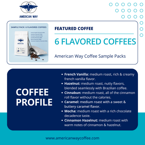 Sample Pack | 6 Flavored Coffees | Medium Roast
