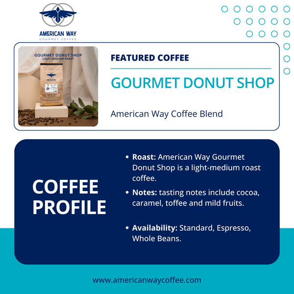 Light-Medium Roast | Gourmet Donut Shop Blend | South American Coffee Blend