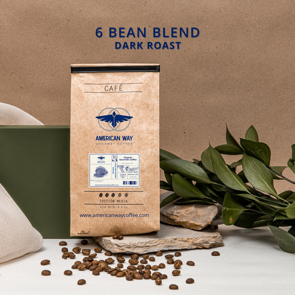 Dark Roast | 6 Bean Blend | Indonesian, African, Central & South American Coffee Blend