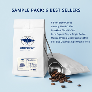 Sample Pack | 6 Best Sellers | Coffee Blends & Organic Single Origin Coffees